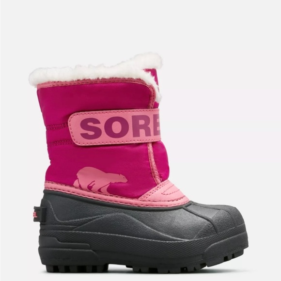 Sorel Pink and Black Winter Boots - Picture 1 of 4